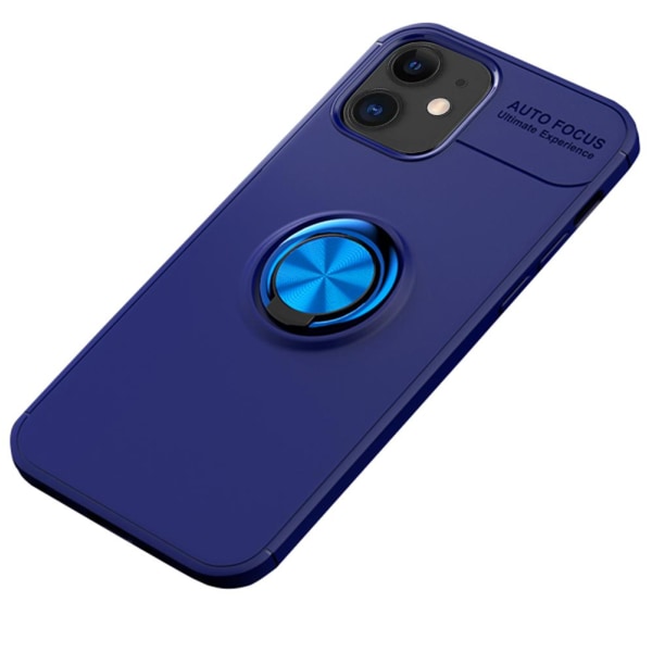 Stilfuldt beskyttelsescover med ringholder - iPhone 12 Blå