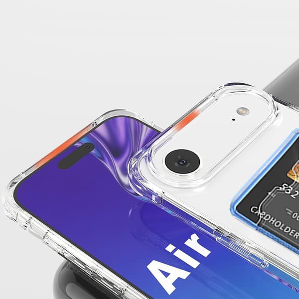 iPhone 17 Air Mobilskal med Luftfickor & Kortfack
