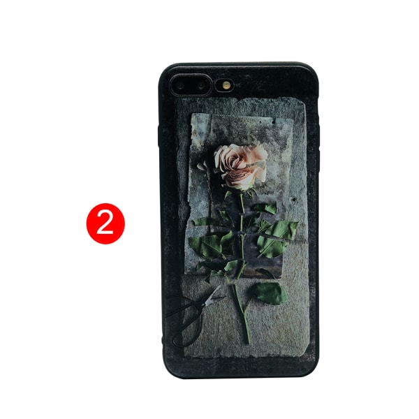 Kukkakuvioinen LEMAN-kuori iPhone 8:lle 2