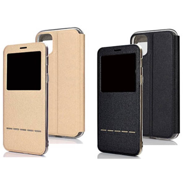 Smooth Case Answer funktion med vindue - iPhone 11 Guld