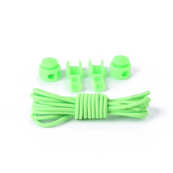 Praktiske elastiske snørebånd med snøre (flere farver) Grön