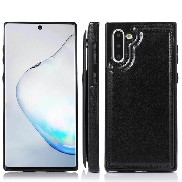Elegant Nkobee Skal med Korthållare - Samsung Galaxy Note10 Brun