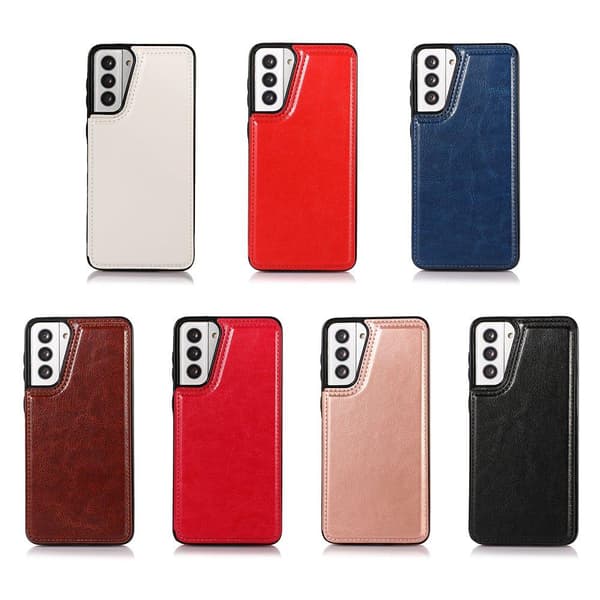 Praktisk cover med kortrum - Samsung Galaxy S21 Plus Roséguld