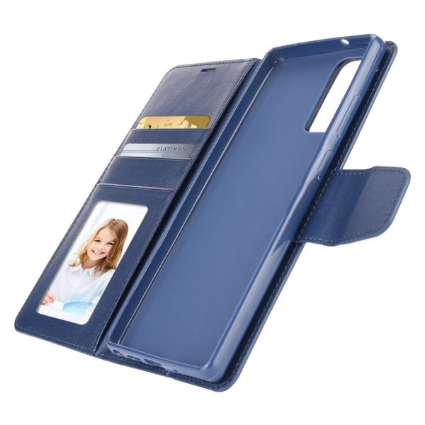 Huomaavainen käytännöllinen lompakkokotelo - Samsung Galaxy Note 20 Roséguld