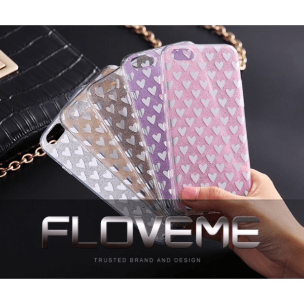 iPhone 6/6S PLUS Elegant Crystalheart-skal från FLOVEME REA! Silver