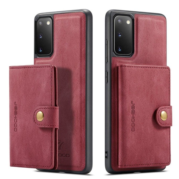 Glat cover med kortholder - Samsung Galaxy S20 FE Brun