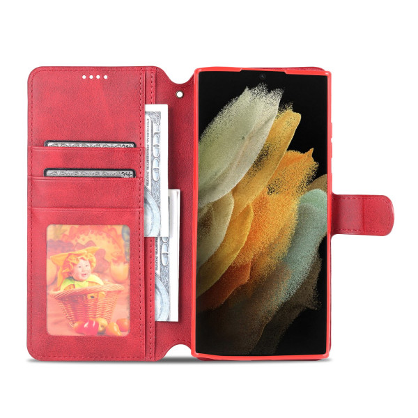 Ammattimainen lompakkokotelo - Samsung Galaxy S22 Ultra Röd