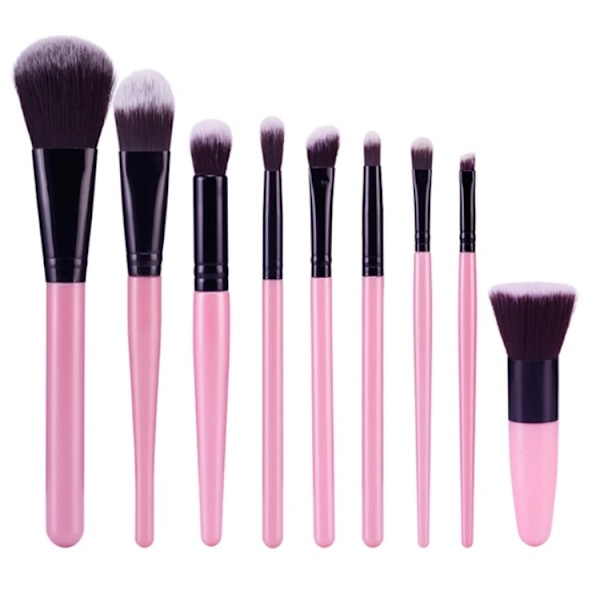 K-Minerals Elegant set av Sminkborstar (9-delar) Rosa/Silver