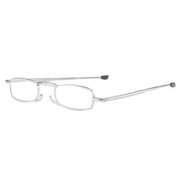 Sammenleggbare briller Unisex Anti Blue Light Filtering Lesebriller Silver +2.0