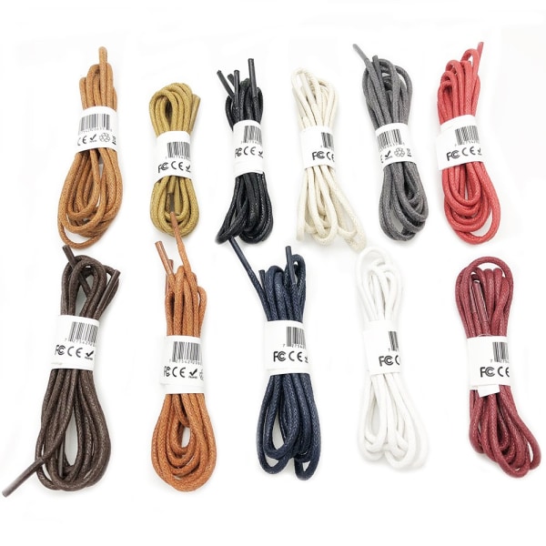 Vaxade Runda Skosnören/Skoband 80cm Cognacsbrun Cognacsbrun