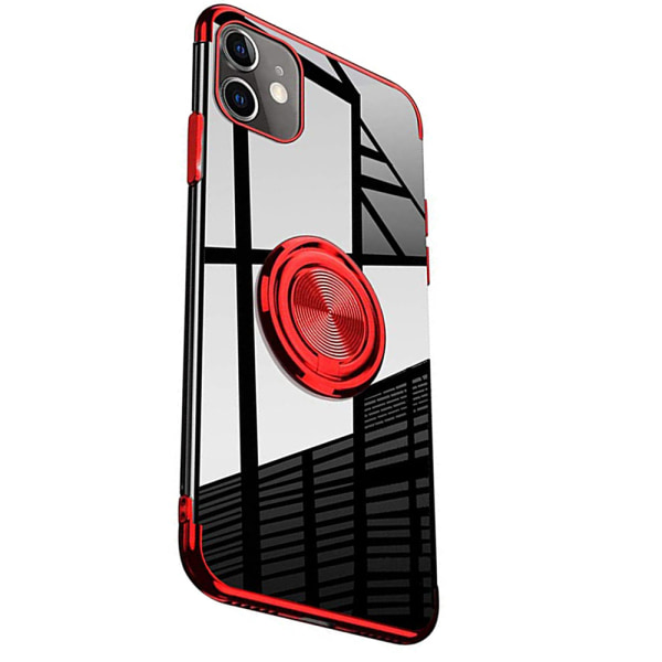 Kotelo sormustelineellä (Floveme) - iPhone 12 Röd