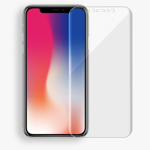 Edessä ja takana iPhone XR näytönsuoja Nano-Soft ProGuard Transparent/Genomskinlig