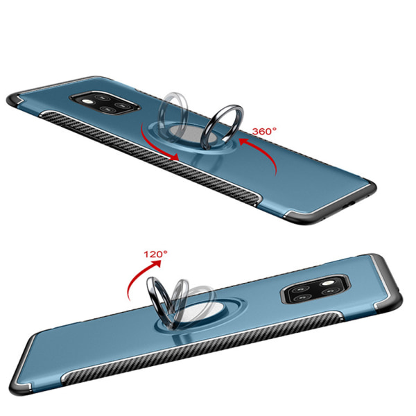 Praktiskt Skyddsskal med Ringhållare till Huawei Mate 20 Pro Grå