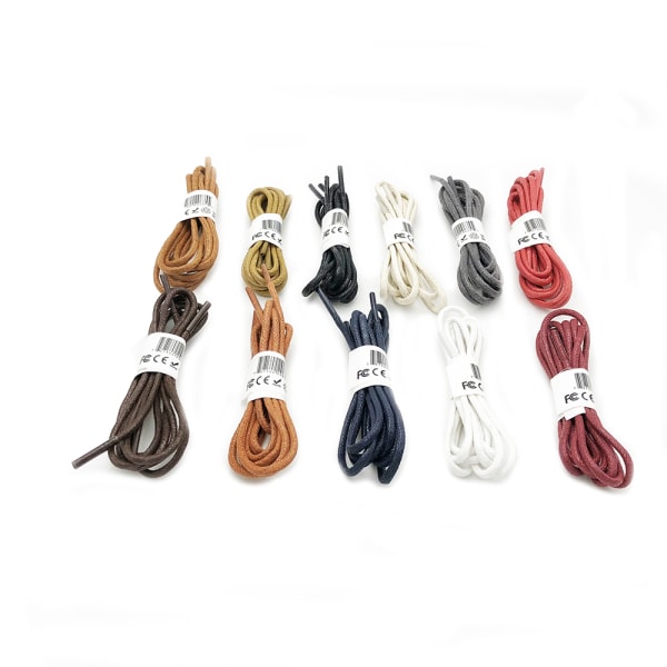 Klassiske snørebånd/snørebånd (VOKSET) 70cm MANGE FARVEVALG Grå
