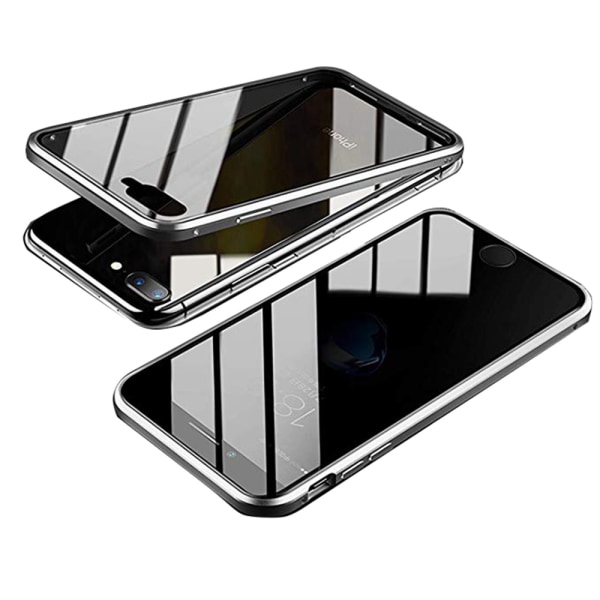 Dobbeltsidig magnetisk deksel - iPhone 8 Silver