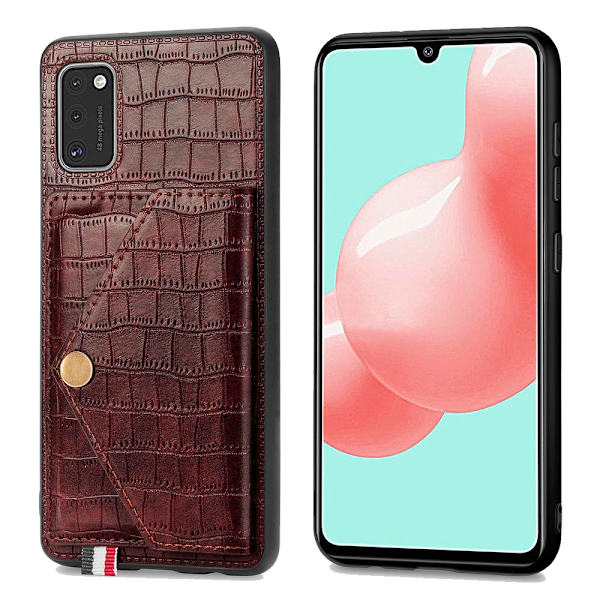 Skal med Kortfack - Samsung Galaxy A41 Grön