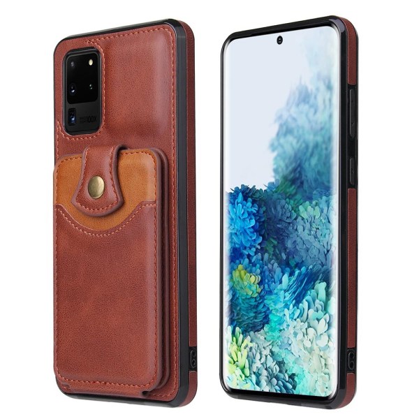 Samsung Galaxy S20 Ultra - Etui med kortholder Röd