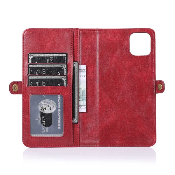 iPhone 11 - Smidigt Smart Plånboksfodral Röd