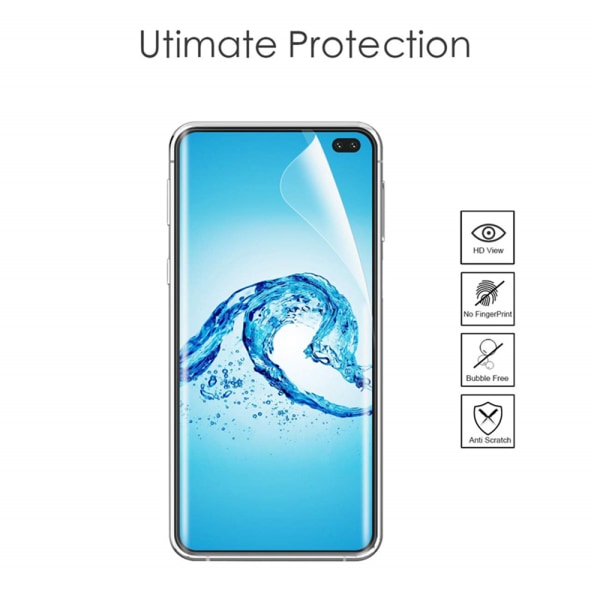 Näytön suojakalvo (HuTech) ETU - Samsung Galaxy S10 Plus Transparent/Genomskinlig