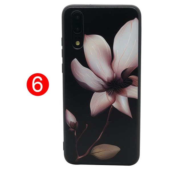LEMAN-deksel med blomstermotiv til Huawei P20 Lite 5