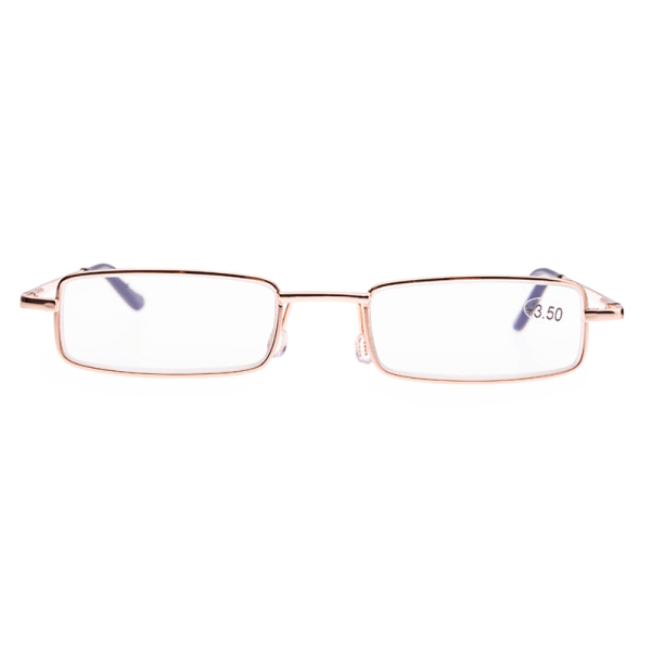 Läsglasögon med Styrka (+1.0-+4.0) med säker förvaring Guld +1.25