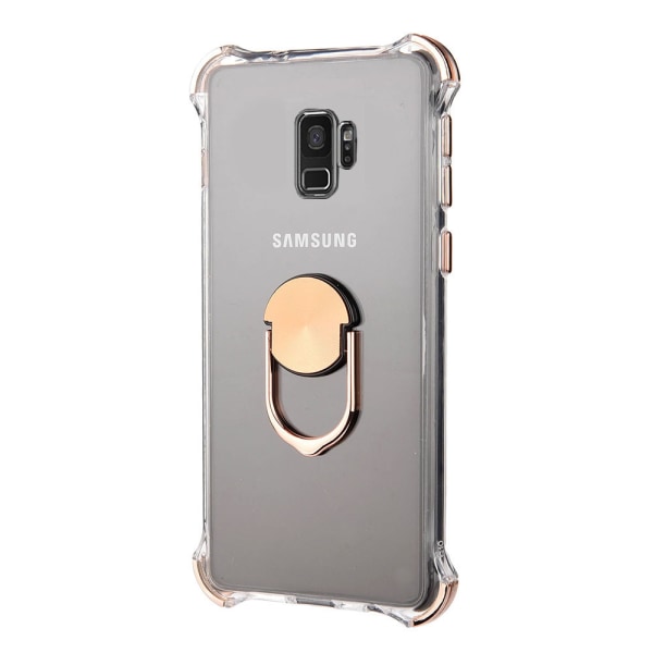 Samsung Galaxy S9 - Skyddsskal med Ringhållare Roséguld