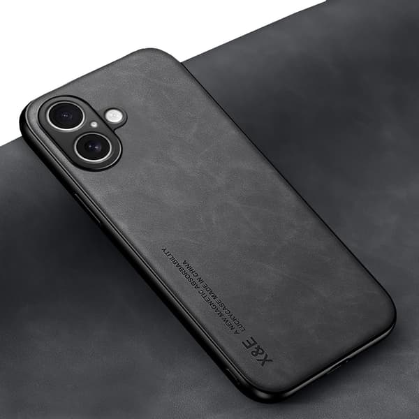 iPhone 16  Stilrent Greppvänligt Mobilskal Svart