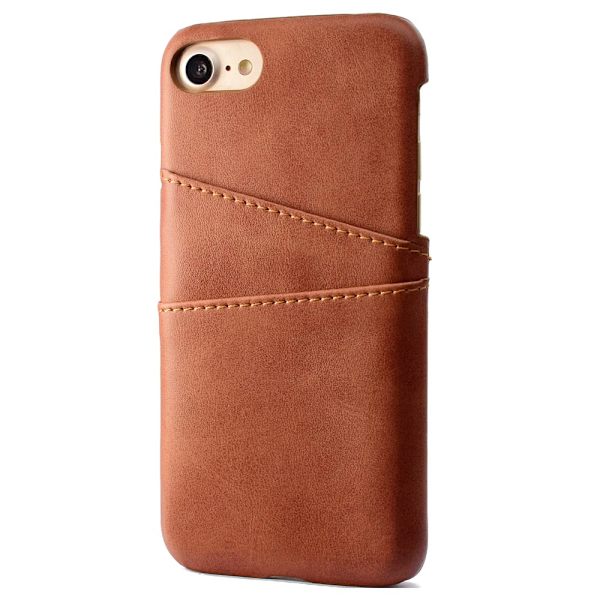 iPhone 7 - Exklusivt Stilrent Skal Kortplats (MAX SKYDD) Silver/Grå