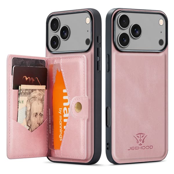 iPhone 17 Pro Plånboksskal  4 Kort + Sedlar Grön