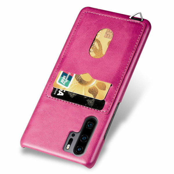Fleksibelt deksel med kortholder (LEMAN) - Huawei P30 Pro Blågrön