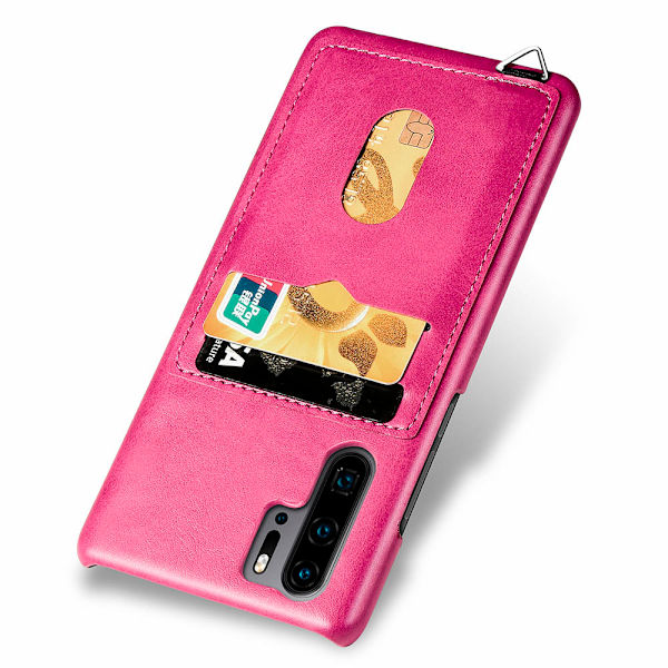 Smidigt Skal med Korthållare (LEMAN) - Huawei P30 Pro Blågrön