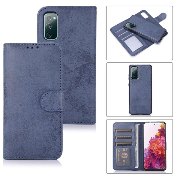 Käytännöllinen lompakkokotelo (LEMAN) - Samsung Galaxy S20 FE Marinblå