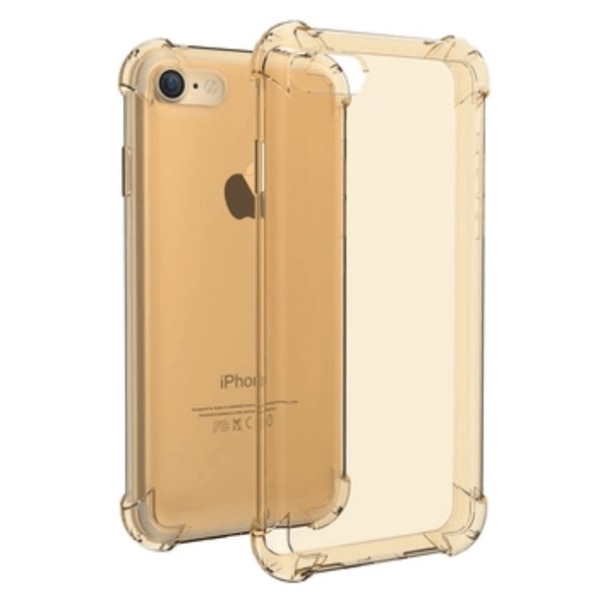 iPhone 7 - Eksklusivt praktisk stilfuldt silikonetui Anti-crash Grå