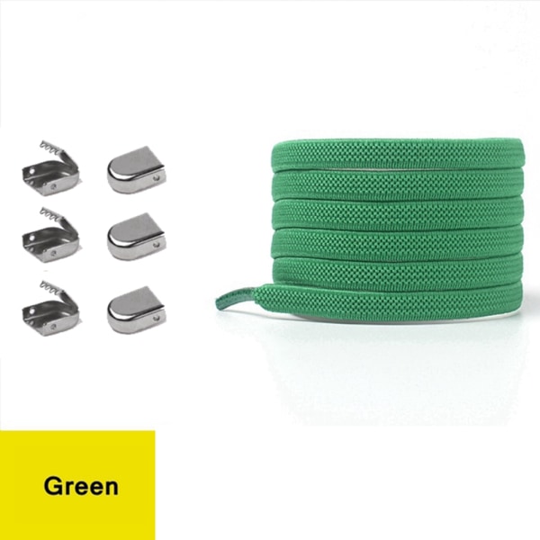 Slidfaste sneaker elastiske snørebånd Ljusgrön