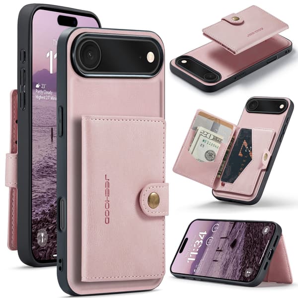 iPhone 17 Air Plånboksskal  4 Kort + Sedlar Grön
