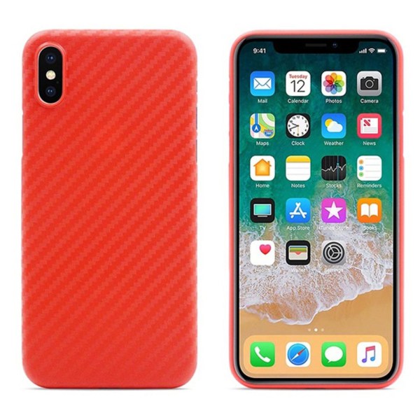 iPhone X/XS - Käytännöllinen kansi (erittäin ohut) tyylikkäässä viimeistelyssä Röd