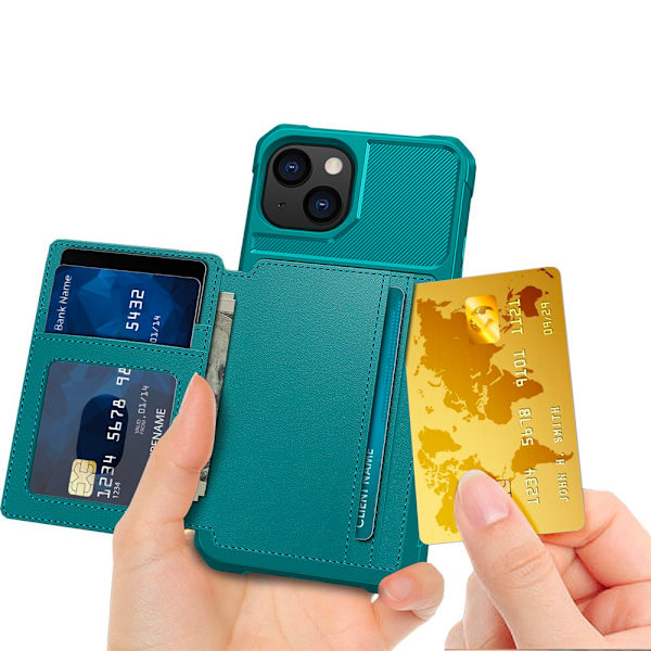 iPhone 14-skal med kortfack Röd