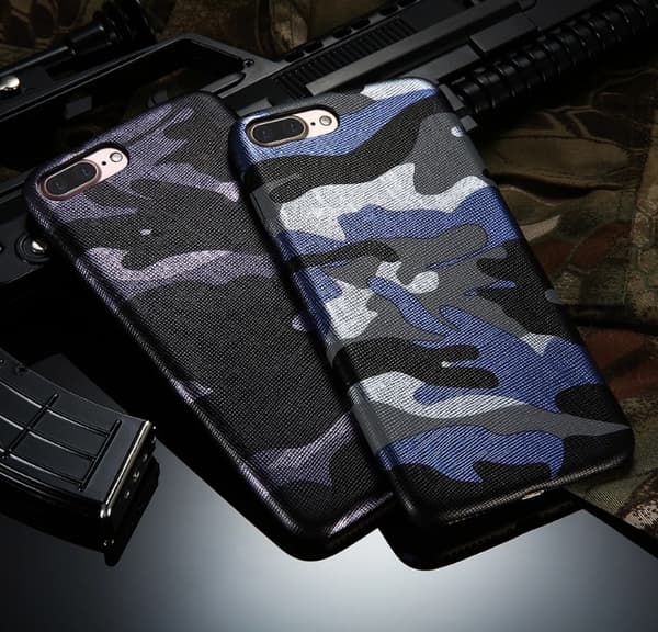 Stilsäkert Militärmönstrat skal till iPhone 7 PLUS från NKOBEE Blå Blå