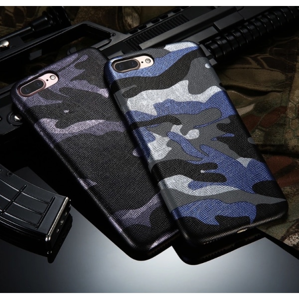 Tyylikäs sotilaallinen kuviollinen kuori iPhone 7 PLUS:lle NKOBE:lta Blå