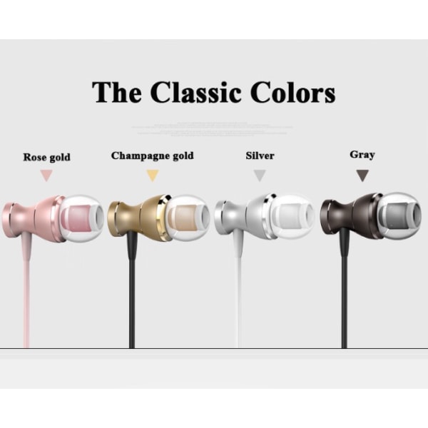 TOMKAS In-ear Magnetic Earphone With Mic In-lineControl Guld