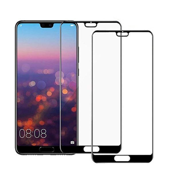 Huawei P20 5-PACK Skärmskydd 2.5D med Ram 9H HD-Clear ProGuard Svart