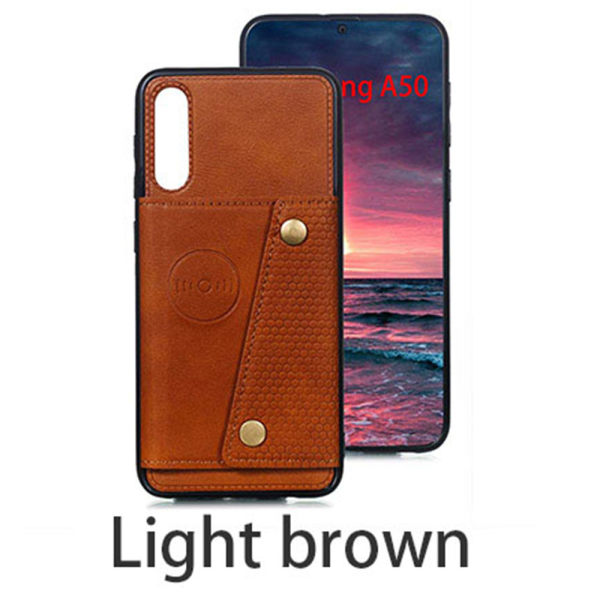 Gennemtænkt cover med kortholder - Samsung Galaxy A50 Ljusbrun