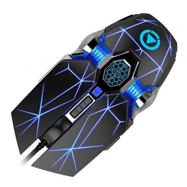 Ergonomisk Gamingmus (LED Belysning) Vit