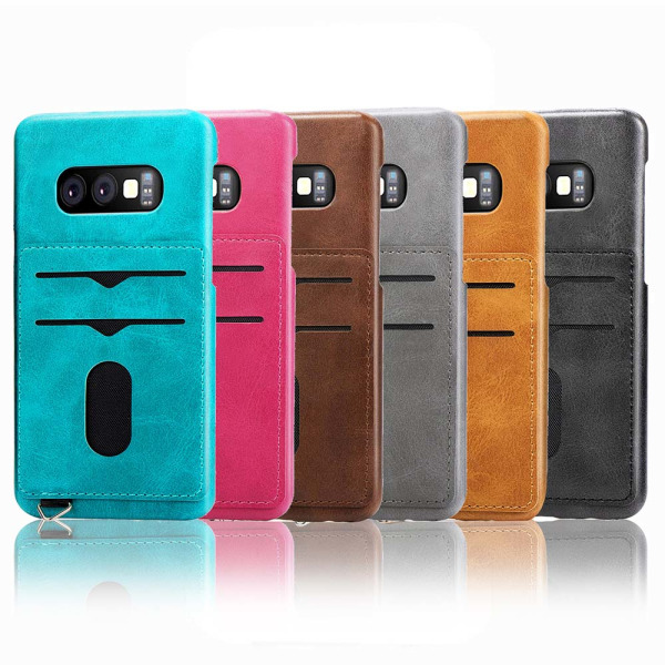 Vintage Skal med Korth�llare - Samsung Galaxy S10e Grön