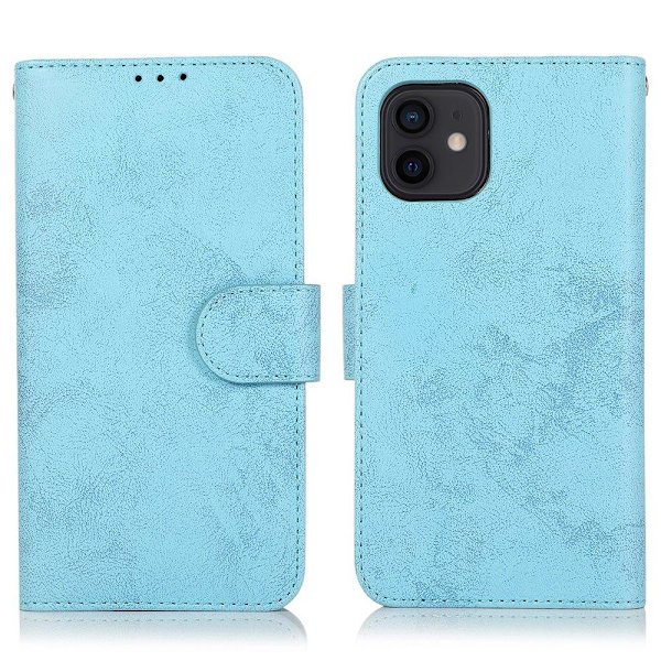 Smidigt Dubbelfunktions Plånboksfodral - iPhone 12 Mini Marinblå