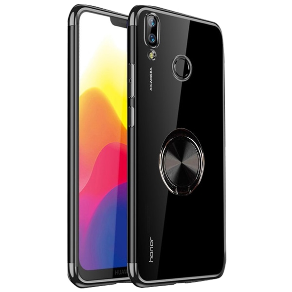 Huawei P Smart 2019 - Silikonikotelo sormustelineellä Roséguld