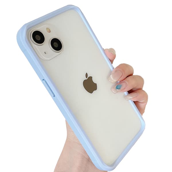 iPhone 13 - Lyxigt Matt Skal med Stötskydd Himmelsblå