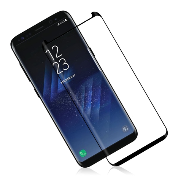 2-PACK HuTech Skärmskydd CASE-Friendly & F-G Samsung Galaxy S8+ Svart