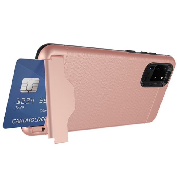 Robust cover med kortholder - Samsung Galaxy S20 Ultra Roséguld