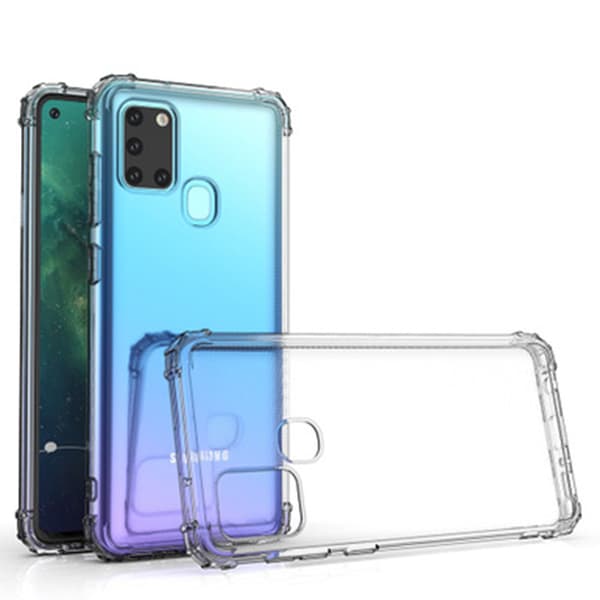 Samsung Galaxy A21S - Robust Skyddsskal i Silikon Transparent